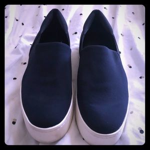 Vince Navy Blue Slip on Platforms Size 7